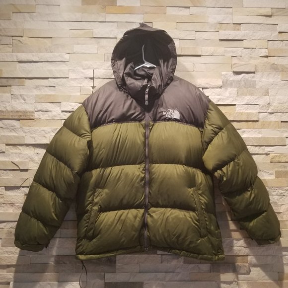 North Face Mens XXL 2X Green 96 Retro Nuptse Puffer Jacket 700 Down Winter Coat - Picture 1 of 8